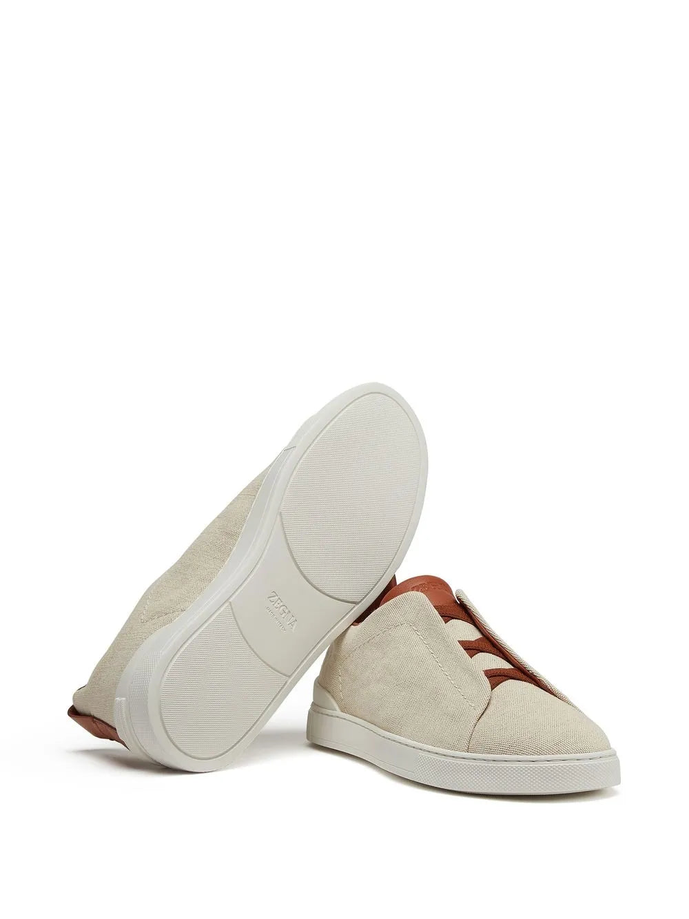 Zegna Triple Stitch Canvas Sneakers
