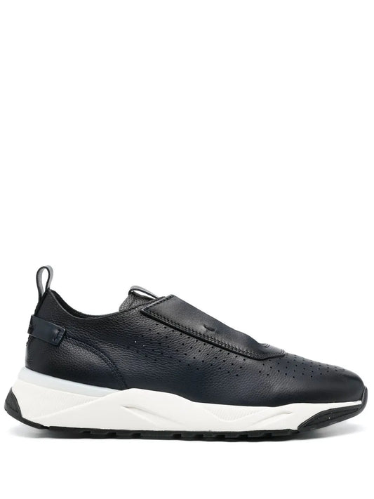 Santoni Low-Top Leather Sneakers