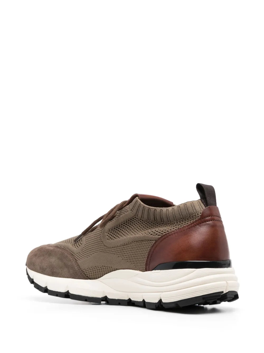 Scarosso Knitted-Upper Leather Sneakers
