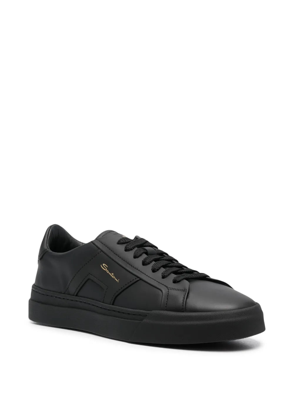 Santoni Leather Low-Top Sneakers