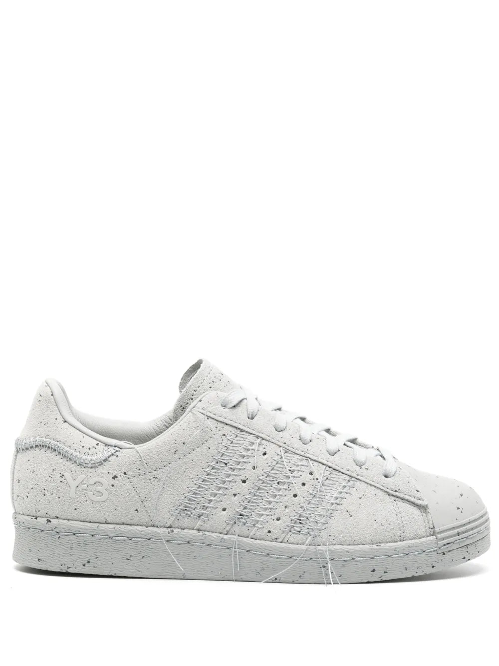 Y-3 Superstar Exposed-Seam Suede Sneakers
