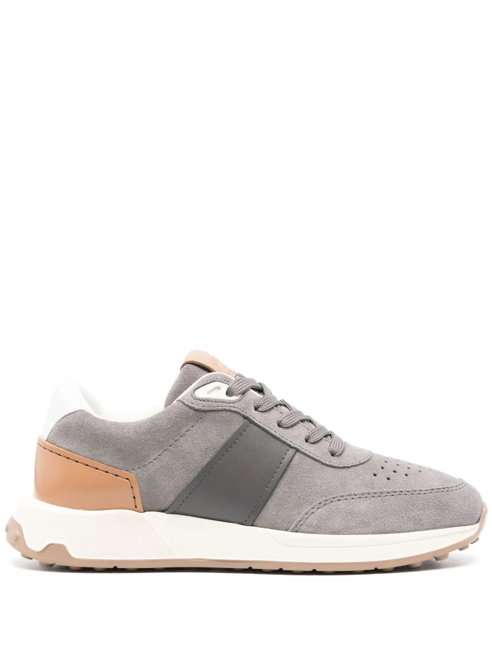 Tod'S Leather-Trim Suede Sneakers