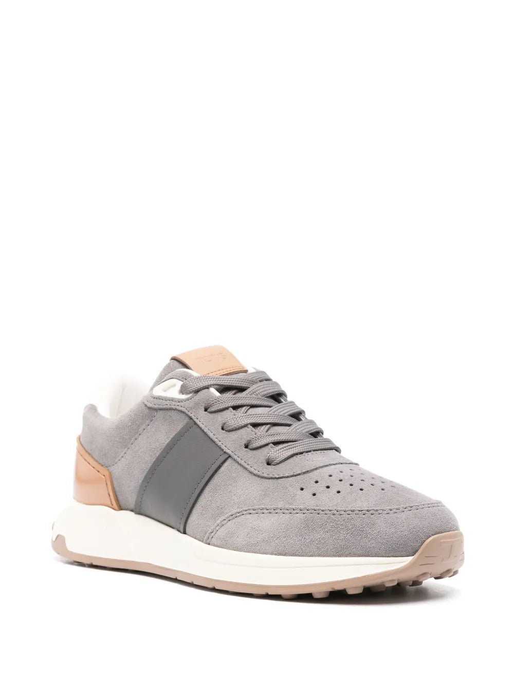 Tod'S Leather-Trim Suede Sneakers