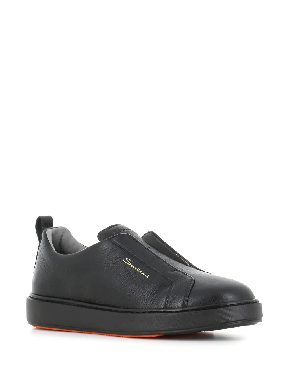 Santoni Slip-On Leather Sneakers