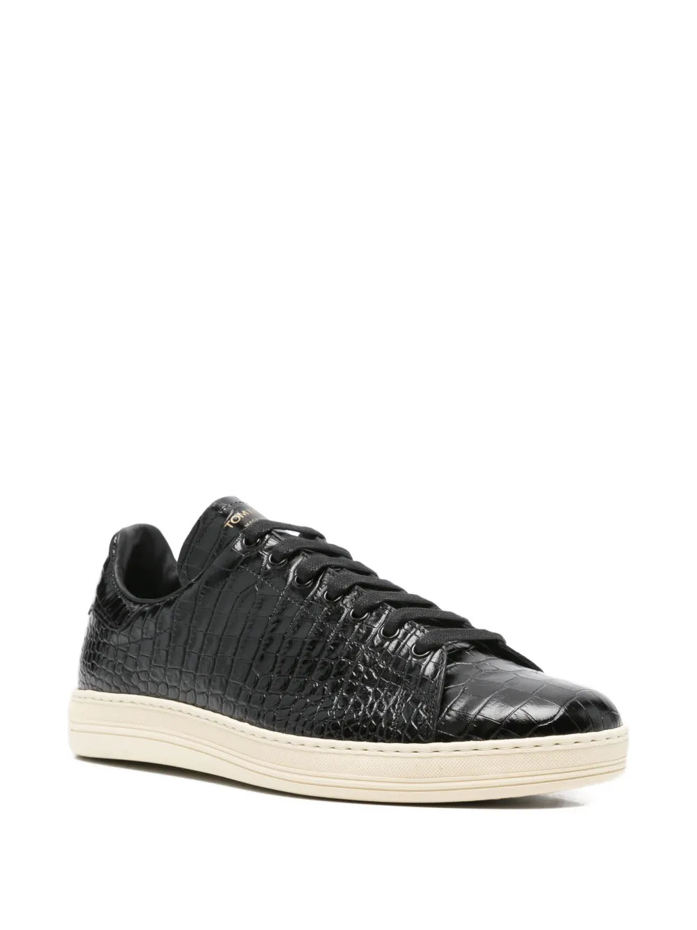 Tom Ford Crocodile-Embossed Leather Sneakers