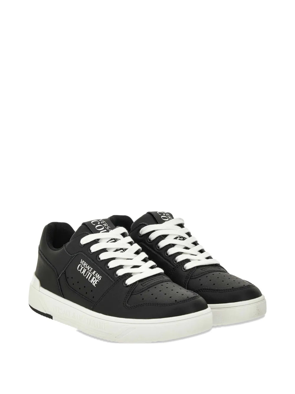Versace Jeans Couture Logo-Detailed Leather Sneakers