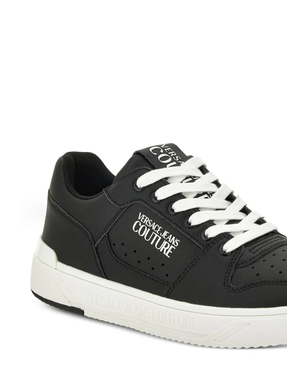 Versace Jeans Couture Logo-Detailed Leather Sneakers