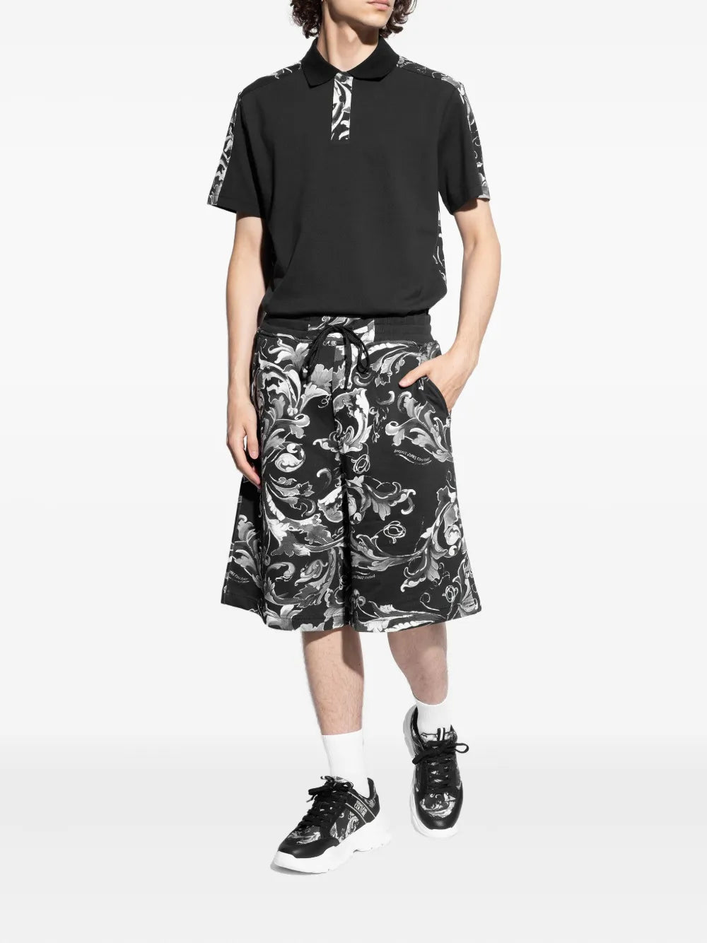 Versace Jeans Couture Baroque-Print Sneakers