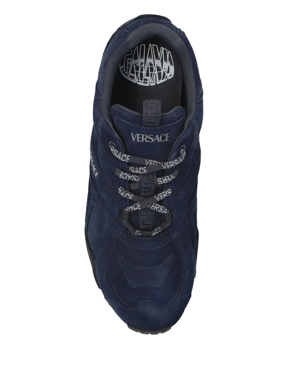 Versace Galaxia Lace-Up Suede Sneakers