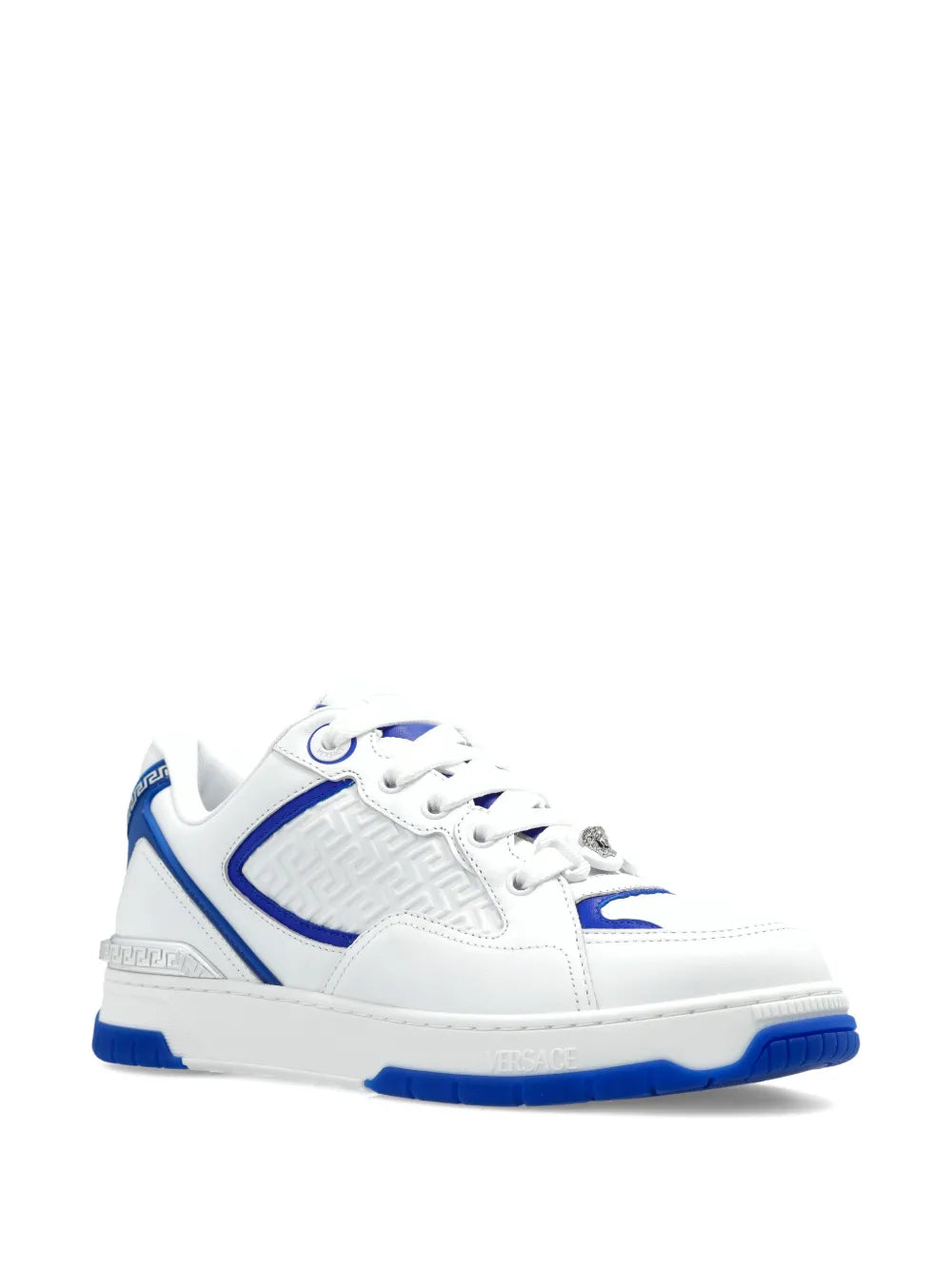 Versace Greca Pattern Leather Sneakers