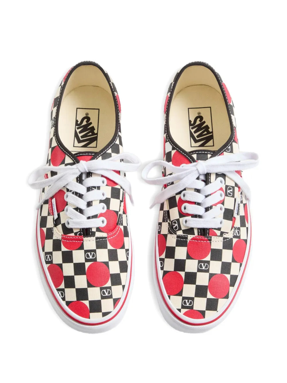 Valentino Garavani X Vans Vlogo Checkerboard Polka-Dot Low-Top Sneakers