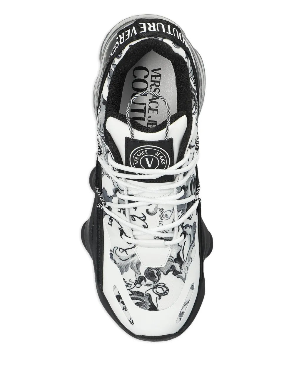 Versace Jeans Couture Baroque-Print Lace-Up Sneakers