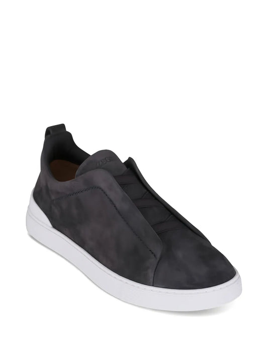 Zegna Triple Stitch?Suede Sneakers